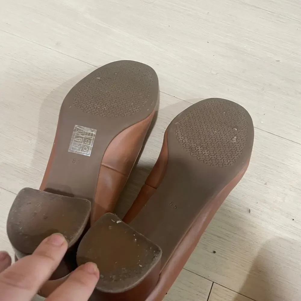 Tory burch janey leather pumps royal tan